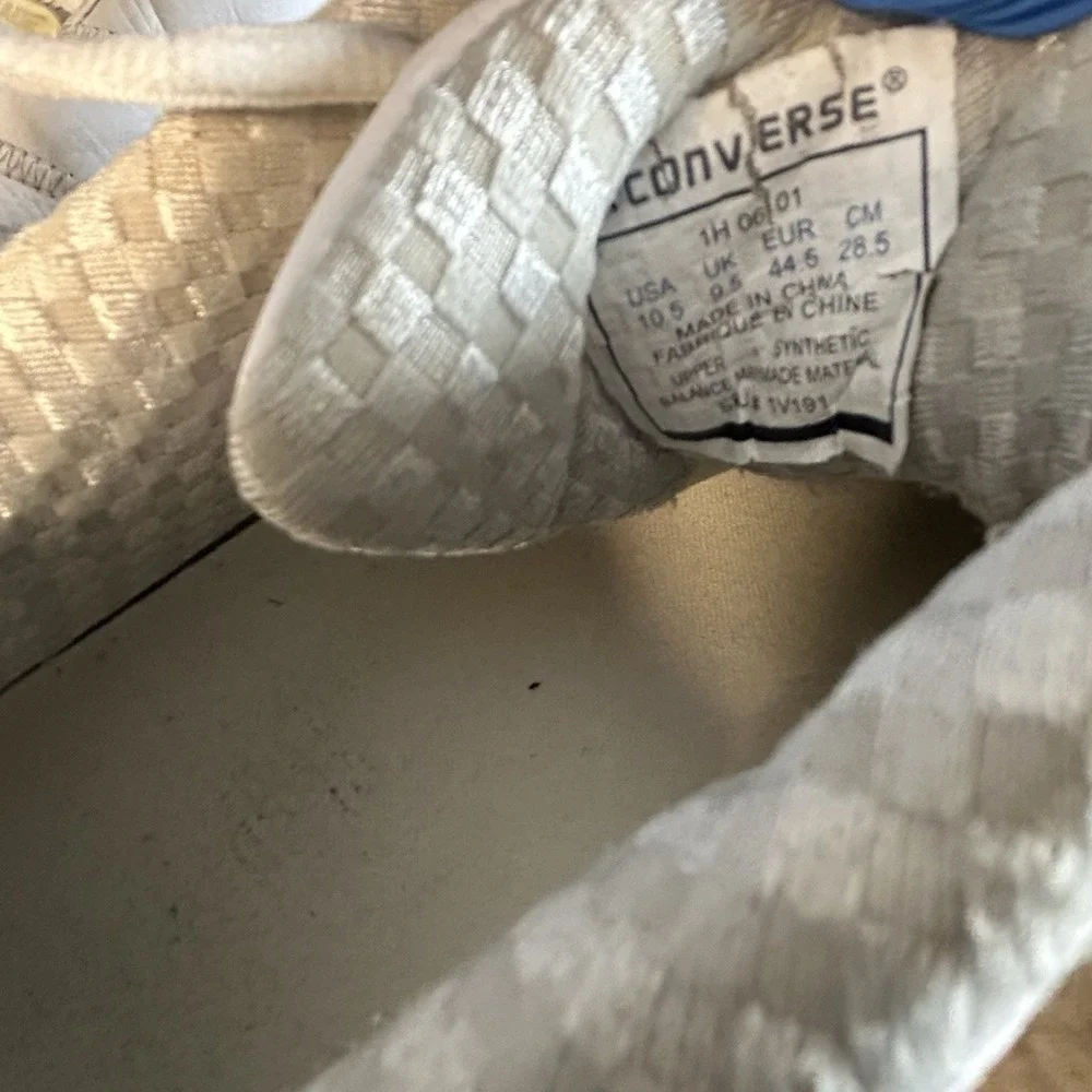 Vintage Wade Converse 1 Signature OX Low Top Size 10.5 White Silver 1V191 Y2K - Picture 8 of 8